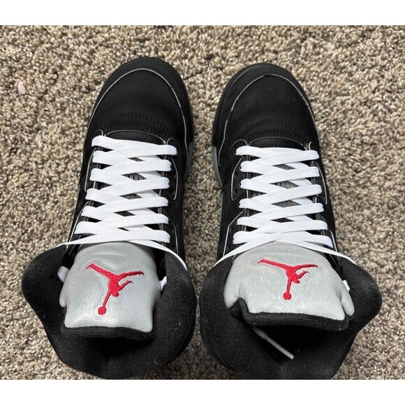 Nike Air Jordan 5 Retro Black Metallic Reimagined Size 4 Youth (Size 5.5 Women's - Picture 7 of 9